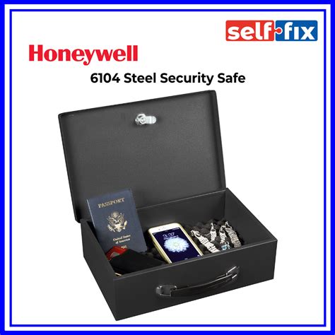 honeywell 6104 fire resistant steel security box with key lock|honeywell security lock box.